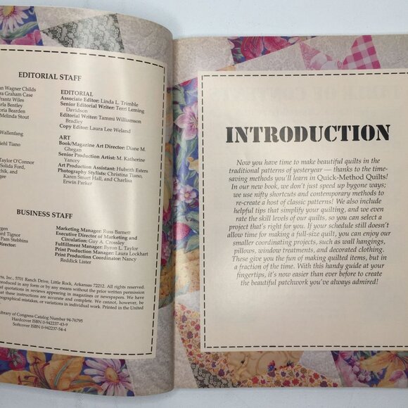 Leisure Arts Quick-Method Quilts Book Quilting Sewing Diagrams Patterns Designs - Picture 2 of 12